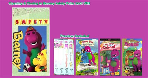 Opening And Closing To Barney Safety 2001 Vhs Custom Time Warner