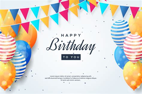 Birthday Backgrounds With Colorful 3d Balloons 1225137 Vector Art At