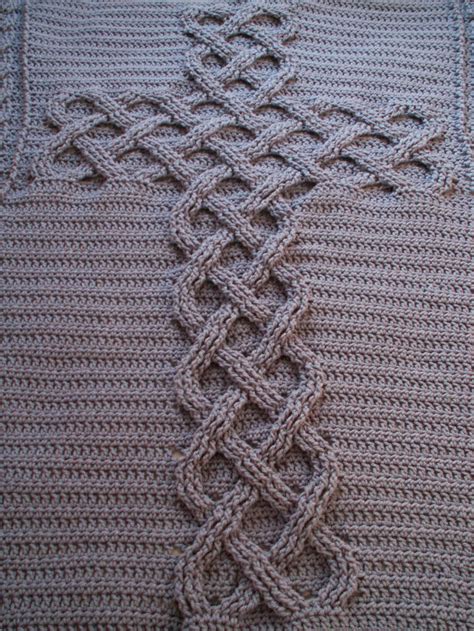 Pattern Cosy Chunky Celtic Cross Cable Afghan Throw Etsy