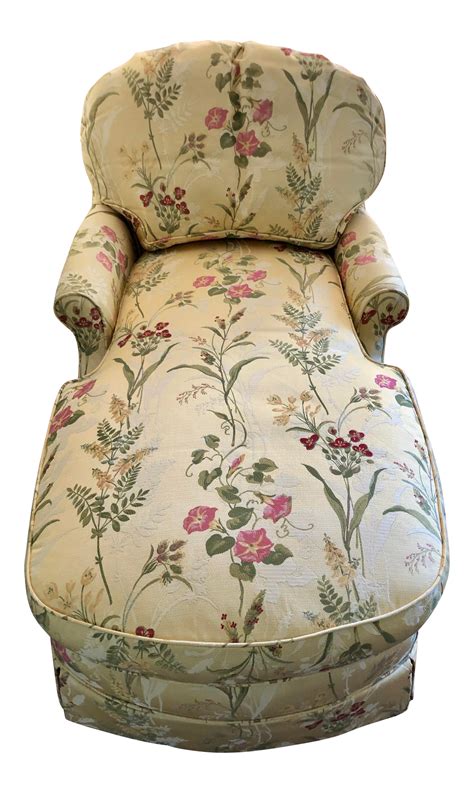 Custom Floral Chaise Lounge on Chairish.com | Chaise, Chaise lounge, Lounge chair