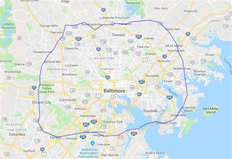 If You Put The Dc Beltway Around Other Cities How Far Out