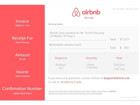 Airbnb Receipt Template Download Portal Tutorials