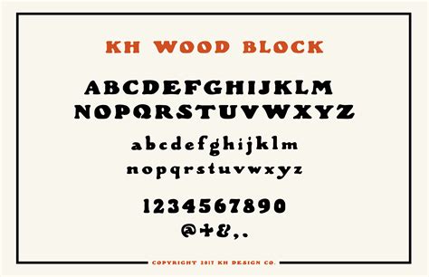 Kh Wood Block Wood Blocks Commercial Use Fonts Custom Illustration