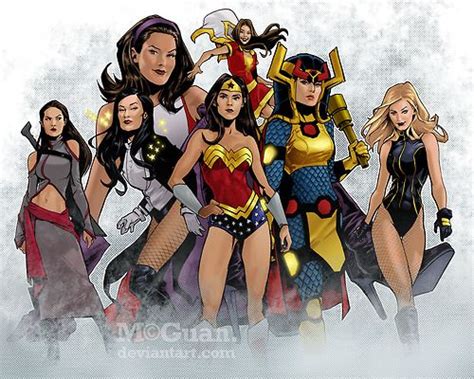 All Female Justice League By Mcguan I Love Comics♡♡♡♡ Pinterest