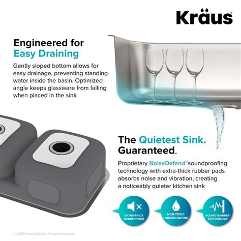 Kraus Premier Undermount 32 In X 19 In Stainless Steel Double Offset