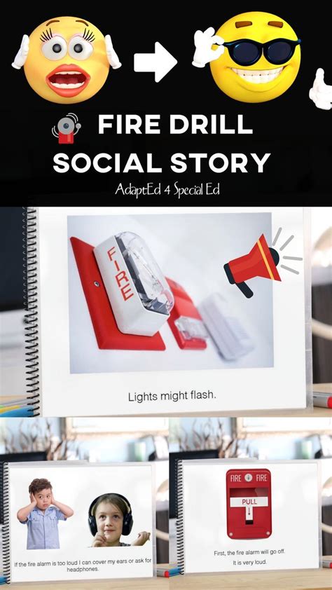 Social Story Fire Drill Printable Pdf Social Stories Special