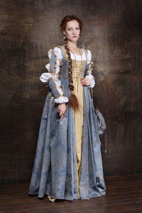 Robe De Femme Italienne Renaissance Mis 15ème 16ème Siècle Renaissance