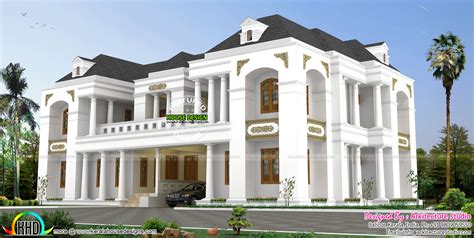 Luxury Bungalow Style Colonial Indian Home Design Kerala Home Design