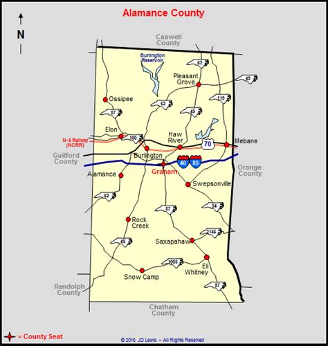 Alamance County Zip Code Map