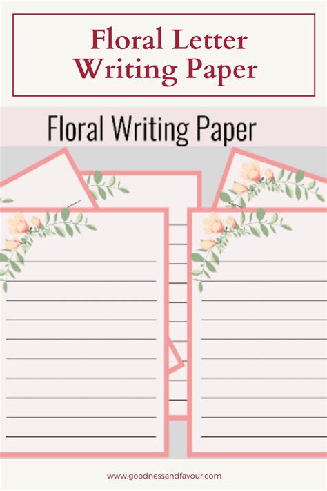 Letter Writing Paper Floral Writing Paper These Beautiful Instant