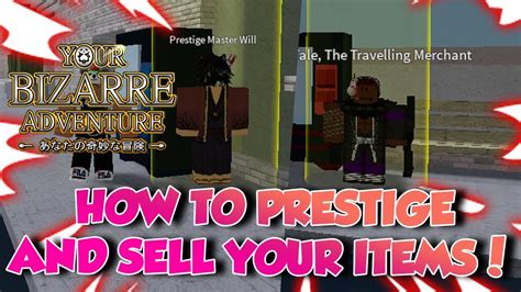 How To Prestige And Sell Your Items Your Bizarre Adventure Roblox