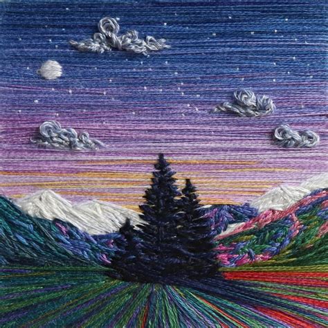My 30 Vivid Landscapes Made With Thread New Pics Yarn Painting