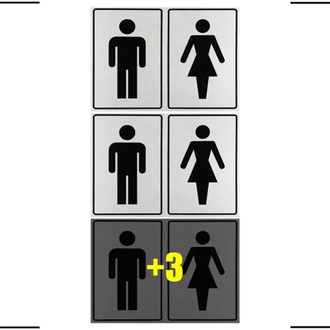 combo 6 placas de sinalização banheiro masculino feminino 20x15 acesso b 567 f9e placa de