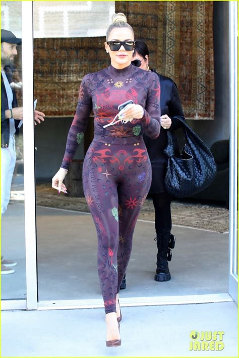Khloe Kardashian Sports Skin Tight Bodysuit While Filming New Hulu Series With Kris Jenner