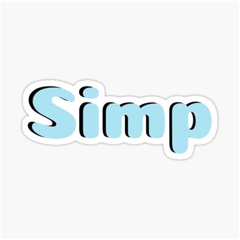 Simp Sticker By Diegocasbor Redbubble
