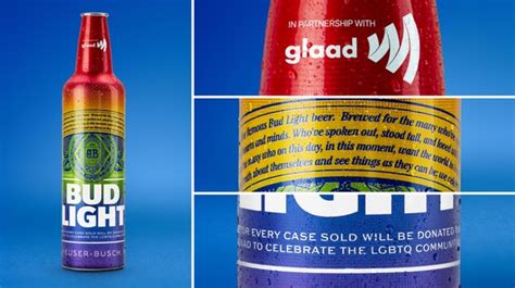 Bud Light Celebra Orgulho Gay Com Garrafa Inspirada No Arco íris Embalagemmarca