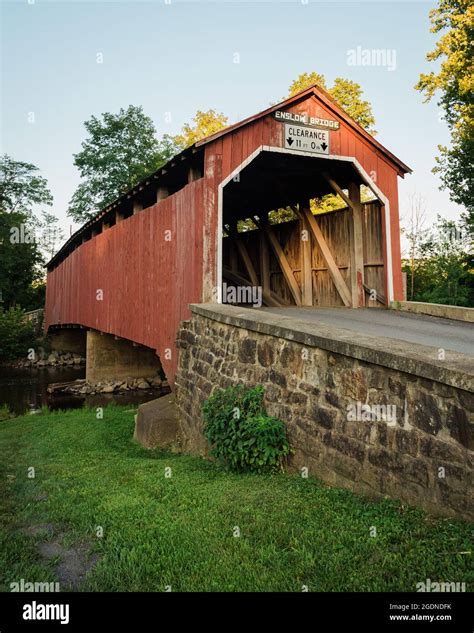 Enslow Covered Bridge In Perry County Pennsylvania Stock Photo Alamy