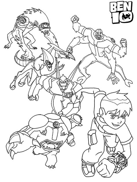 Ben 10 coloring pages for students can be downloaded for free. Free Ben 10 Coloring Pages