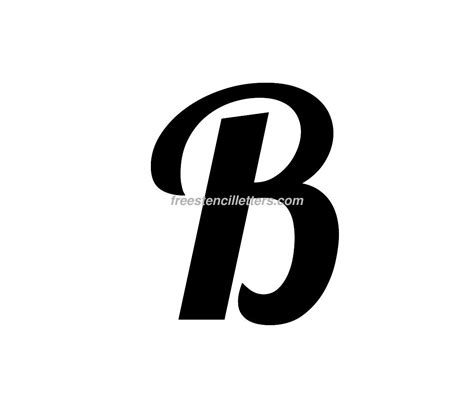 8 Best Images Of Printable Letter Stencil B Free Printable Cursive