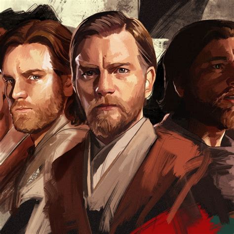 1080x1080 Resolution Cool Obi Wan Kenobi Digital Hd Painting Star Wars