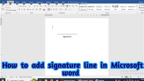 How To Add Signature Line In Microsoft Word Tech And Skills Diary