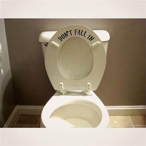 Funny Toilet Seat Decal Sticker Dont Fall In Funny Toilet Seats