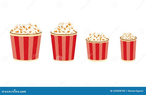Popcorn Buckets Large Medium And Small Portion Sizes Of Movie Snacks