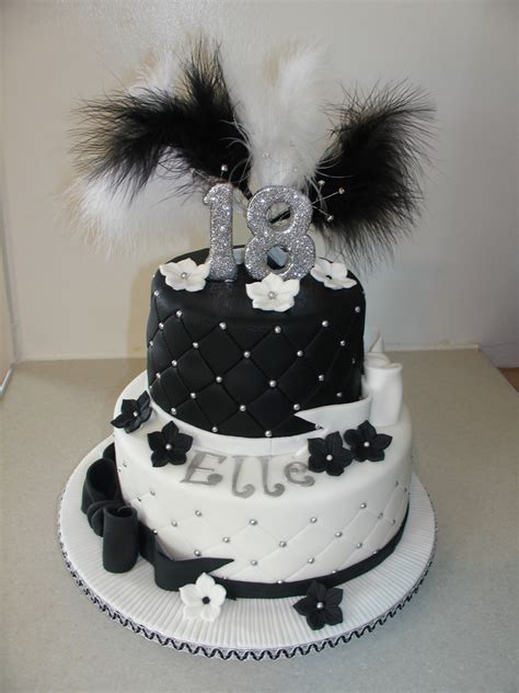 Learn how to make egg less black white forest cake without oven and with oven decoration. Black & White 18Th Fondant Cake - CakeCentral.com