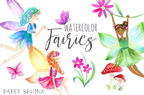 Watercolor Fairy Pack Illustrations Creative Market
