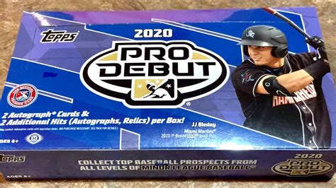 New Release 2020 Topps Pro Debut Baseball Cards Box Opening Youtube