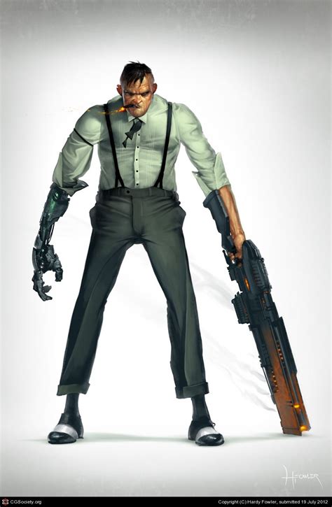 Cgtalk Big Eddie Hardy Fowler 2d Cyberpunk Character Character