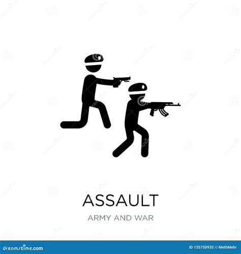 Assault Icon In Trendy Design Style Assault Icon Isolated On White
