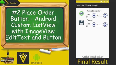 Android Custom Listview With Imageview Edittext And Button Images