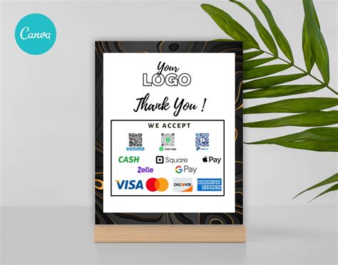 Printable Payment Sign We Accept Cash Credit Cards Sign Etsy India