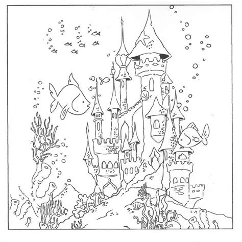 Image Castle Underwater Coloriage Pinterest Underwater And