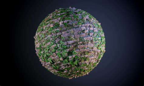 Artstation Brick Vines Decay Seamless Pbr Texture Game Assets