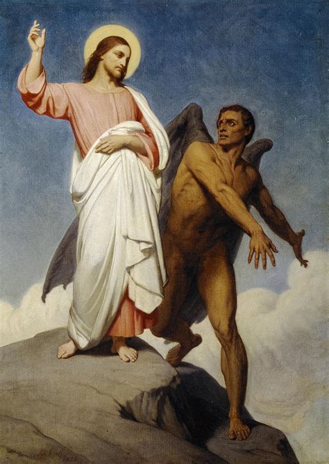The Temptation Of Christ Painting By Ary Scheffer Pixels