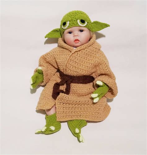 Infant Yoda Crochet Costume Pattern Pdf Star Wars Baby Etsy