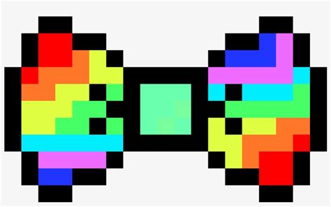 Rainbow Bowtie Bow Tie Pixel Art 1400x850 Png Download Pngkit