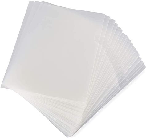40pcs Plastic Clear Document Folder Project Pockets Folders With