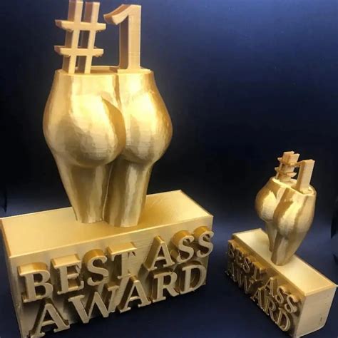Best Ass Award Creative Best Boobs Award Ornament Funny Golden Trophy Resin Statue Naughty Hip