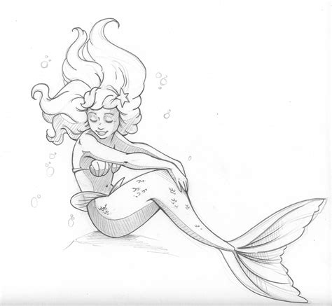 Mermaid Drawing Easy At Getdrawings Free Download
