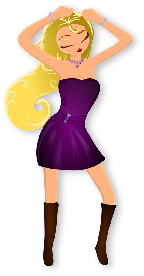 Clipart Glamorous Lady Dancing 2