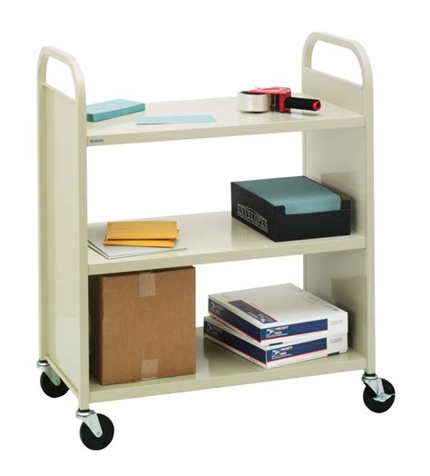 Bretford Double Sided Steel Book Utility Truck 3 Shelves 36 X 18 X 43