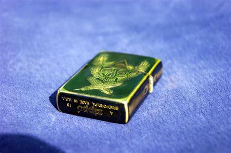 Zippo Lighter Hand Carved Engraved Brass Masonic Etsy