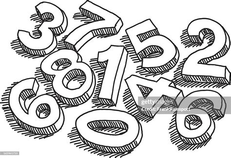 Numbers Randomly Sorted Drawing High Res Vector Graphic Getty Images