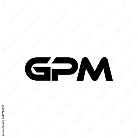 Gpm Letter Logo Design With White Background In Illustrator Vector