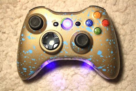 Brand New Xbox 360 Custom Controller Blue Led Mods Custom