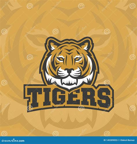 Os Tigres Abstraem O Sinal O Emblema Ou O Logo Template Do Vetor