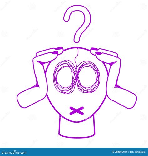 Existential Crisis. Search for the Meaning of Life Stock Vector